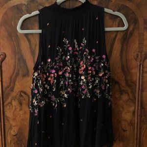 Anthropologie Floreat Embroidered Top